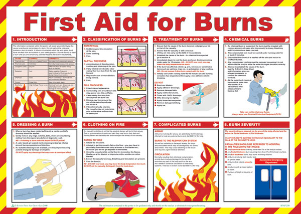 FIRST AID FOR BURNS POSTER - CM1312